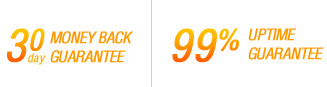 30days Money Back Gurantee and 99.9% Uptime Guarantee